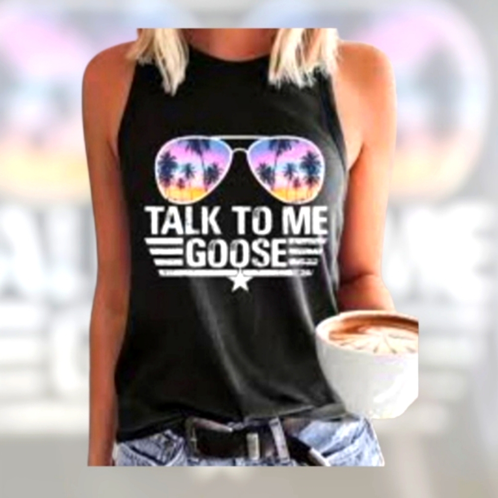 Tank Top TOP GUN TALK TO ME GOOSE